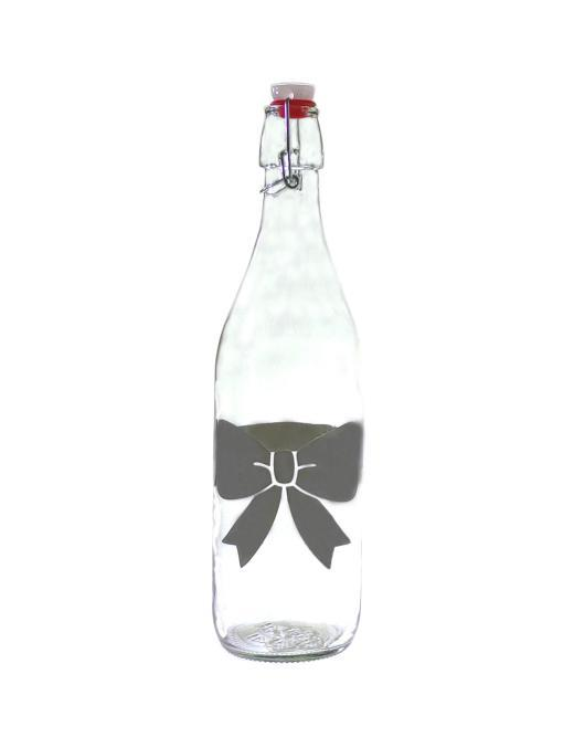 SWING BOTTLE 1lt GRAY BOW DECORATION