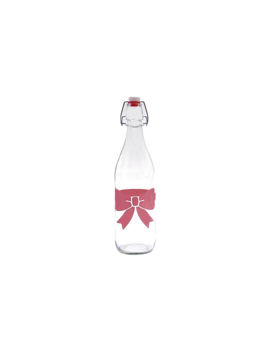 SWING BOTTLE 1lt PINK BOW DECORATION