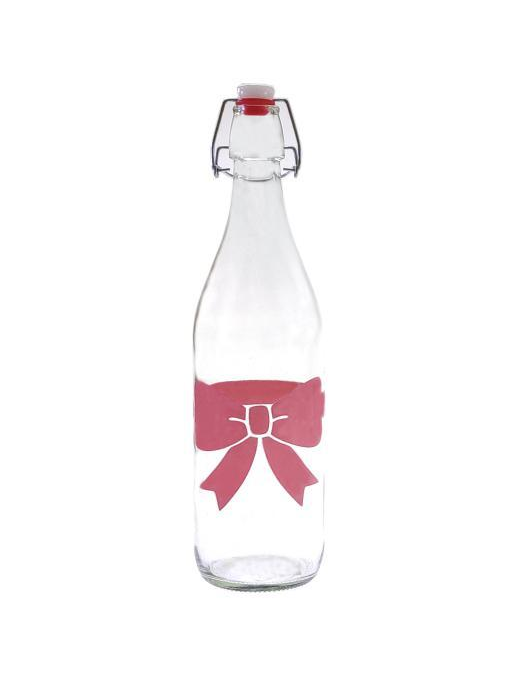 BOTTIGLIA SWING 1lt DECORO FIOCCO ROSA