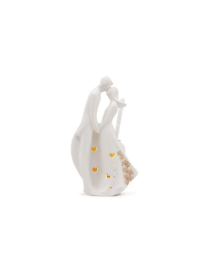 WEDDING COUPLE WITH 19 CM WHITE LIGHT
