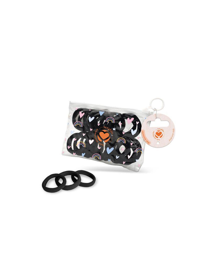 ELASTICI CAPELLI NERI 20pezzi