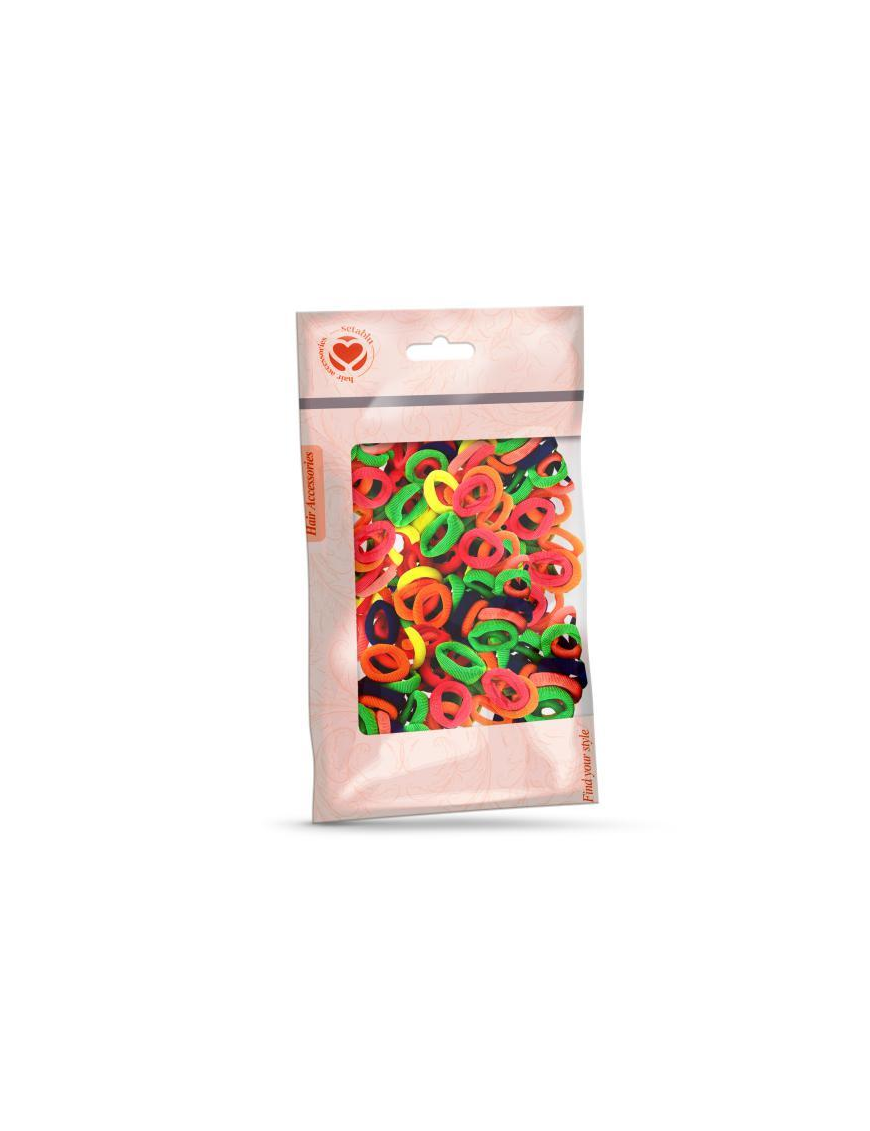 ELASTICI CAPELLI MINI 100pezzi COLORATI