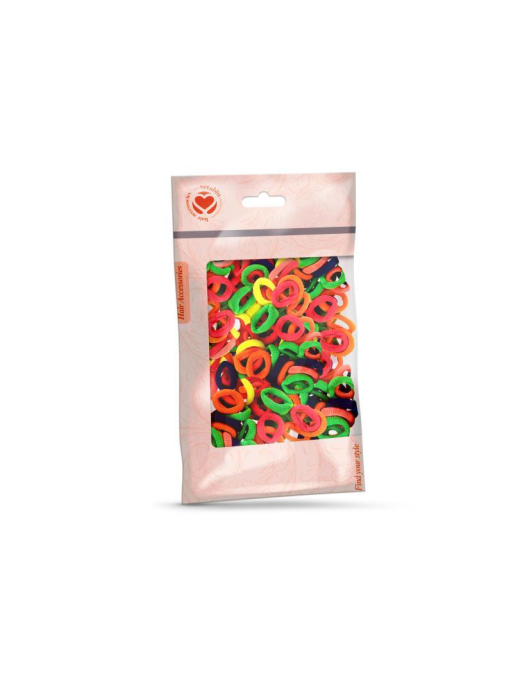 MINI HAIR RUBBIES 100 COLORED pieces
