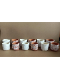 CERAMIC VASE ASSORTED COLORS 2 PIECES d.12/14CM