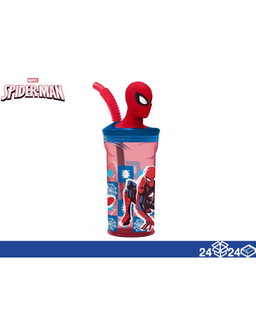 SPIDERMAN BICCHIERE 3D CON CANNUCCIA 360ml