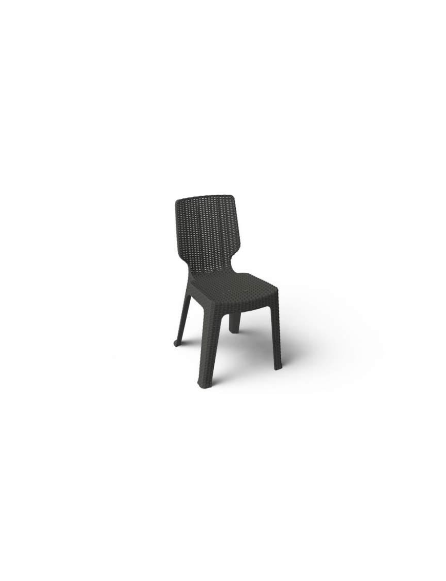 T-CHAIR SEDIA SENZA BRACCIOLI GRAFITE