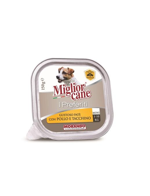 MIGLIOR CANE I PREFERITI PAT RUSTICO POLLO+TACCHINO 150g