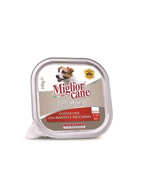 MIGLIOR CANE I PREFERITI PAT RUSTICO MANZO+TACCHINO 150g