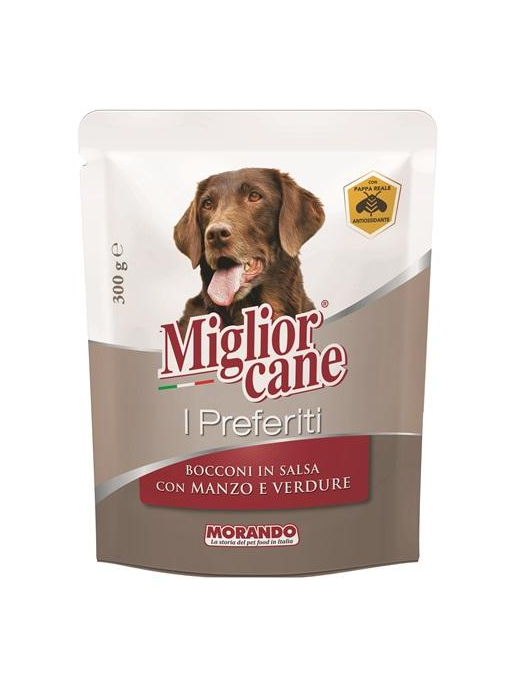 MIGLIOR CANE I PREFERITI BOCCONI MANZO+VERDURE SALSA 300g