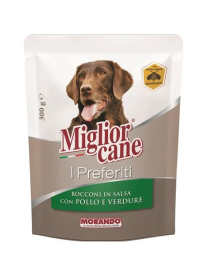 MIGLIOR CANE I PREFERITI BOCCONI POLLO+VERDURE SALSA 300g