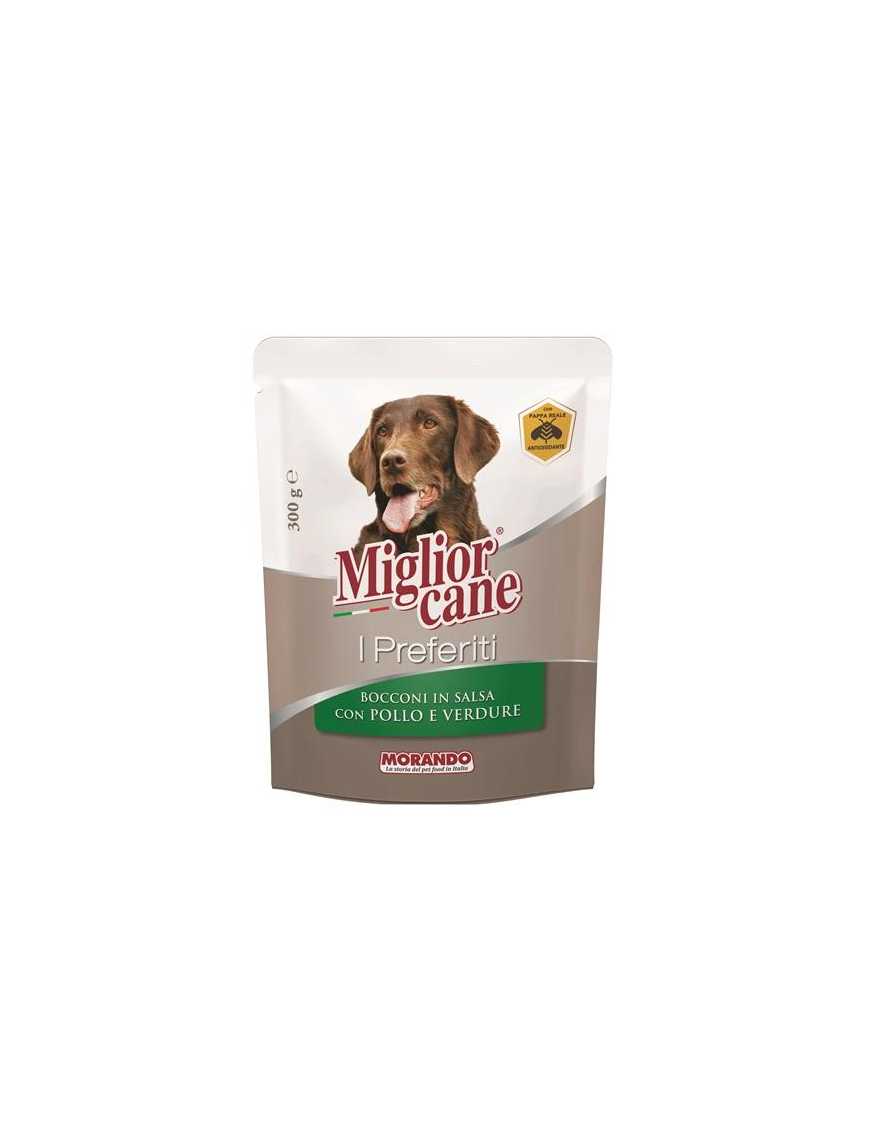 MIGLIOR CANE I PREFERITI BOCCONI POLLO+VERDURE SALSA 300g