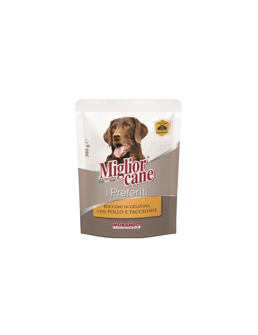 MIGLIOR CANE I PREFERITI BOCCONI POLLO+TACCHINO GEL 300gr