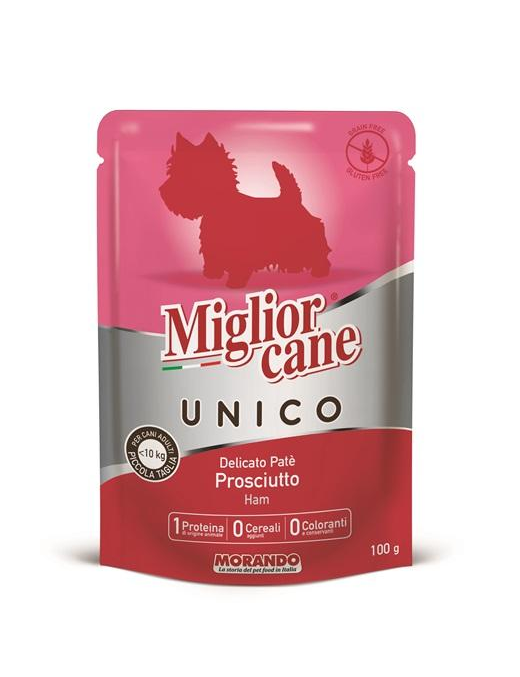 MIGLIOR CANE UNICO PAT PROSCIUTTO 100gr