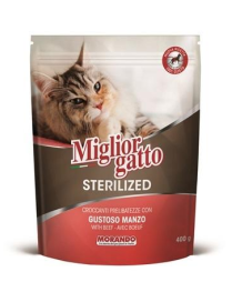 MIGLIOR GATTO STERILIZED CROCCHETTE MANZO GUSTOSO 400gr
