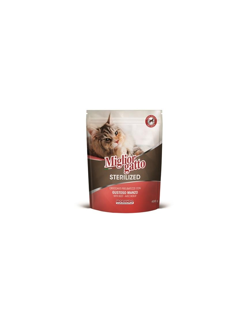 MIGLIOR GATTO STERILIZED CROCCHETTE MANZO GUSTOSO 400gr