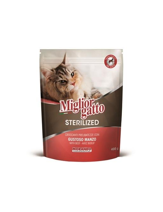 MIGLIOR GATTO STERILIZED CROCCHETTE MANZO GUSTOSO 400gr