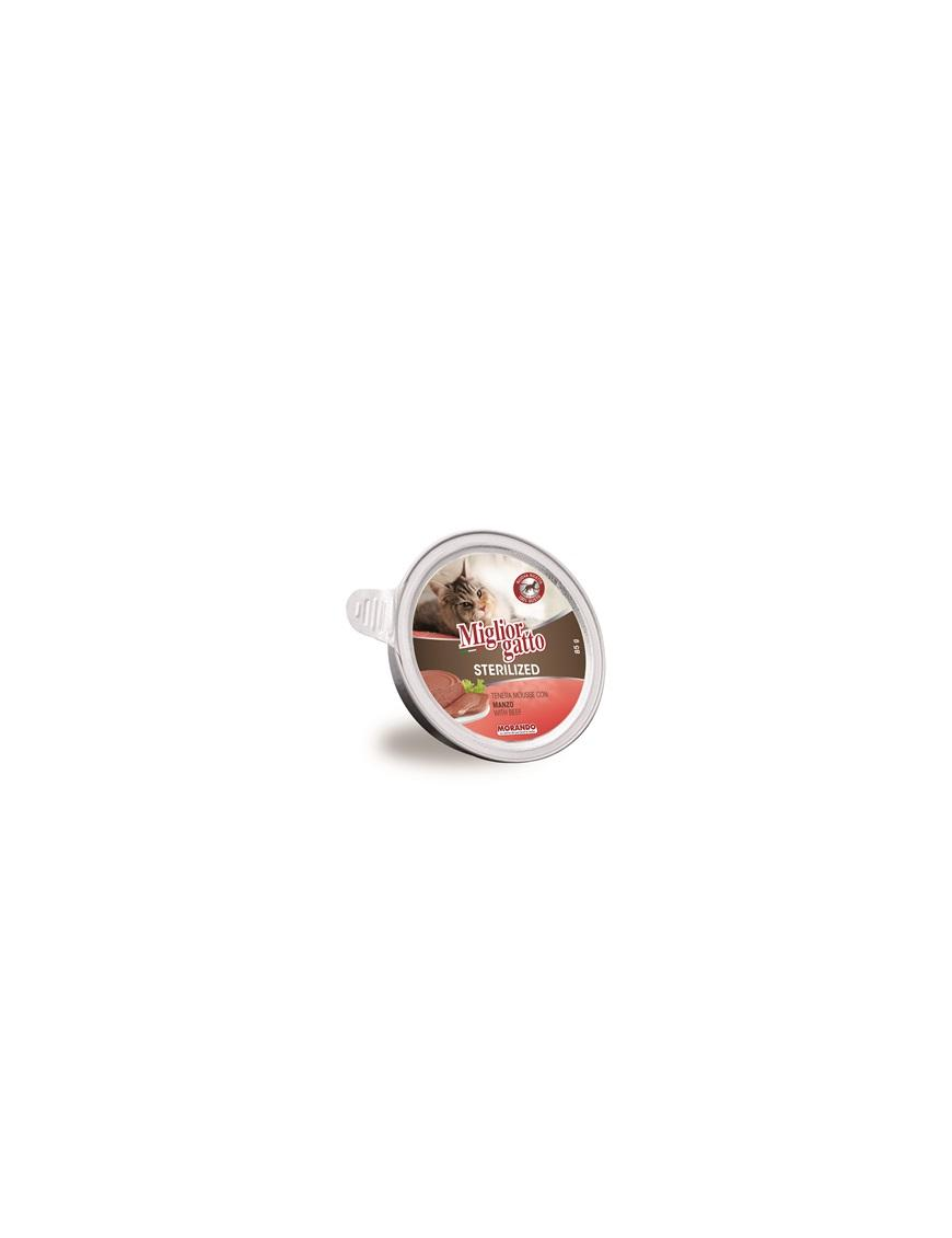 MIGLIOR GATTO STERILIZED MOUSSE MANZO 85gr