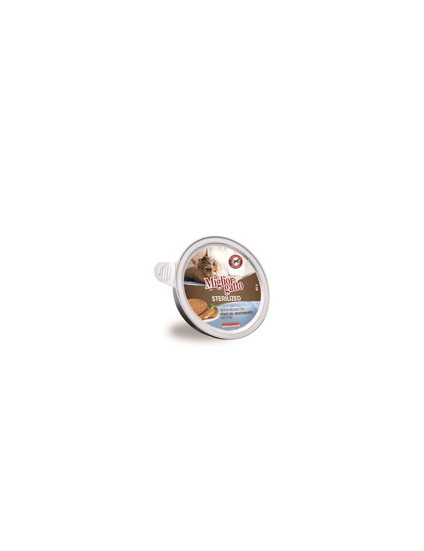 MIGLIOR GATTO STERILIZED MOUSSE PESCE MEDITERRANEO 85gr