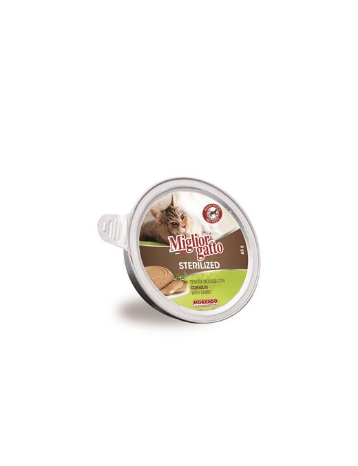 MIGLIOR GATTO STERILIZED MOUSSE CONIGLIO 85gr