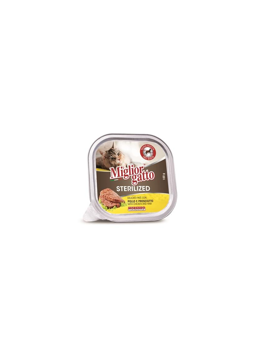 MIGLIOR GATTO STERILIZED PAT 100g POLLO+PROSCIUTTO