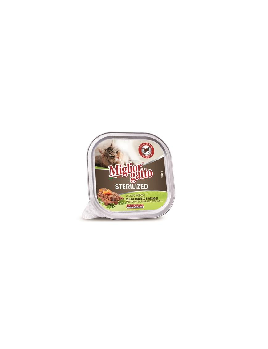MIGLIOR GATTO STERILIZED PAT 100g POLLO/AGNELLO/ORTAGGI