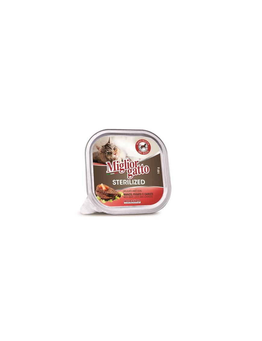 MIGLIOR GATTO STERILIZED PAT 100gr MANZO/FEGATO/CAROTE