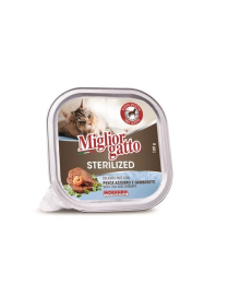 MIGLIOR GATTO STERILIZED PAT 100gr PESCE AZZURRO+GAMBERETTI