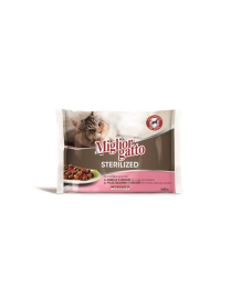 MIGLIOR GATTO STERILIZED BOCCONCINI CARNE SALSA 85g X4confezioni monodose