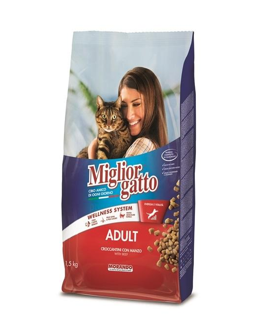MIGLIOR GATTO CROCCHETTE ADULT MANZO 1,5kg