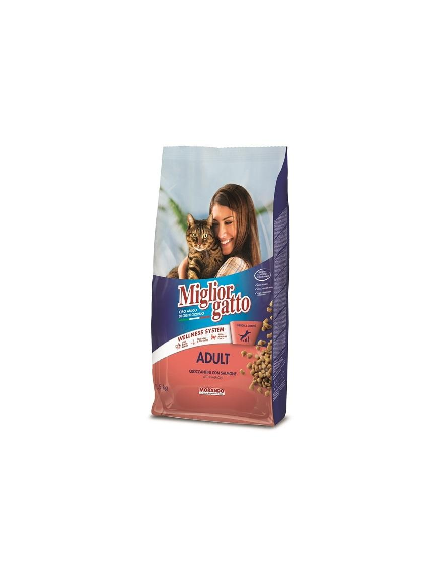 MIGLIOR GATTO CROCCHETTE ADULT SALMONE 1,5k