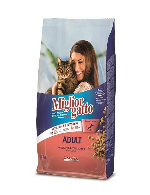 MIGLIOR GATTO CROCCHETTE ADULT SALMONE 1,5k