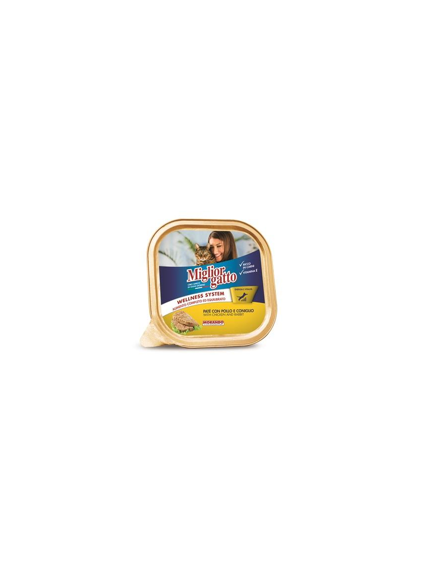 MIGLIOR GATTO VASCHETTA POLLO+CONIGLIO 100gr