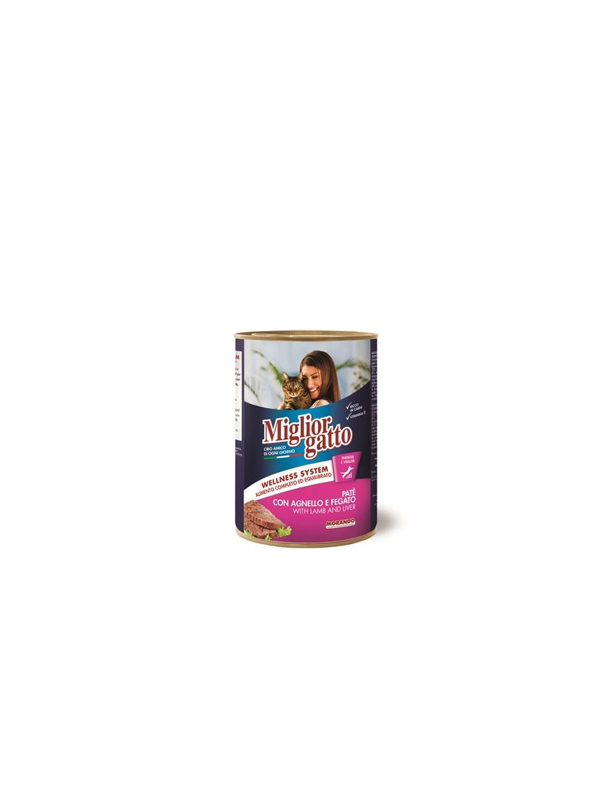 MIGLIOR GATTO PAT 400gr AGNELLO+FEGATO