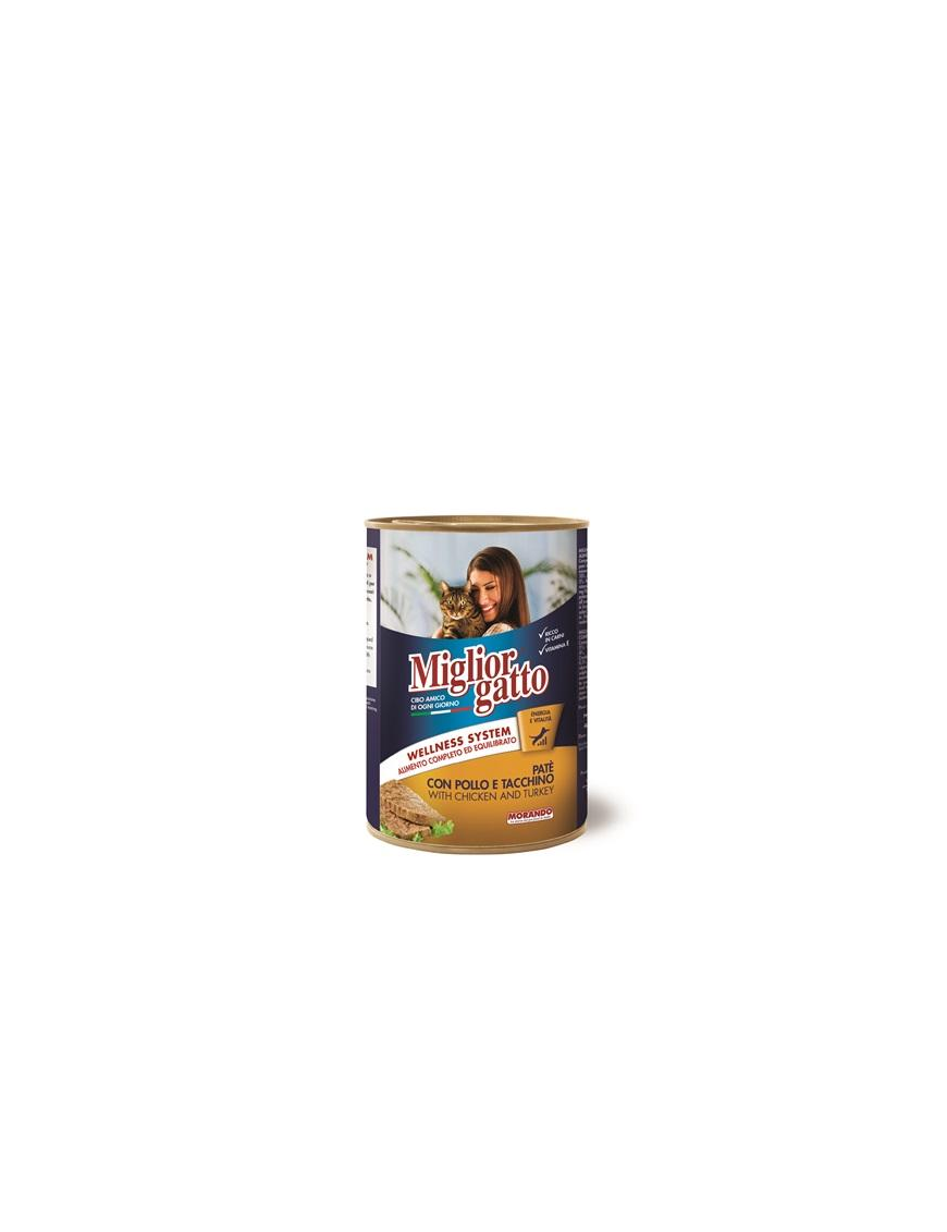 MIGLIOR GATTO PAT 400gr POLLO+TACCHINO