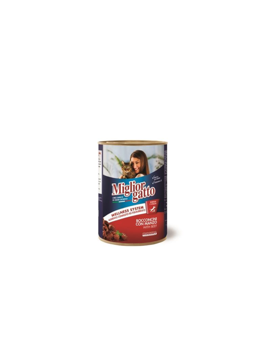 MIGLIOR GATTO BOCCONCINI 405g MANZO