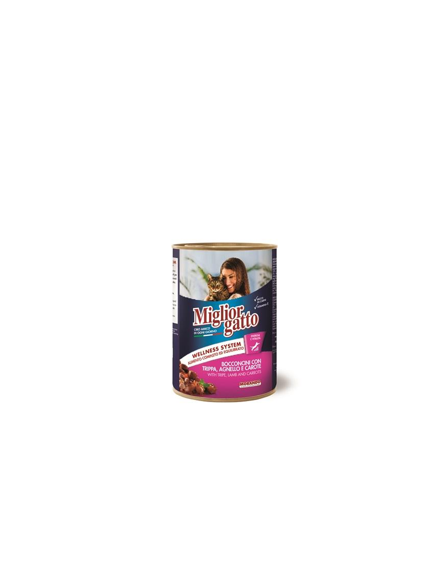 MIGLIOR GATTO BOCCONCINI 405g TRIPPA/AGNELLO