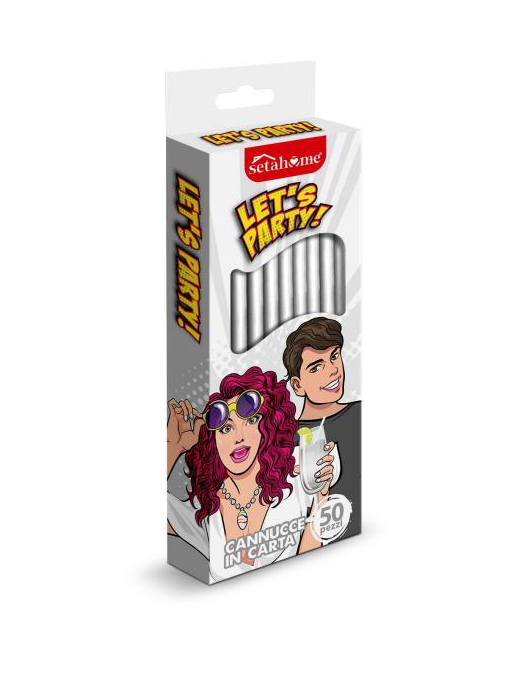CANNUCCE CARTA BIANCHE 50pezzi
