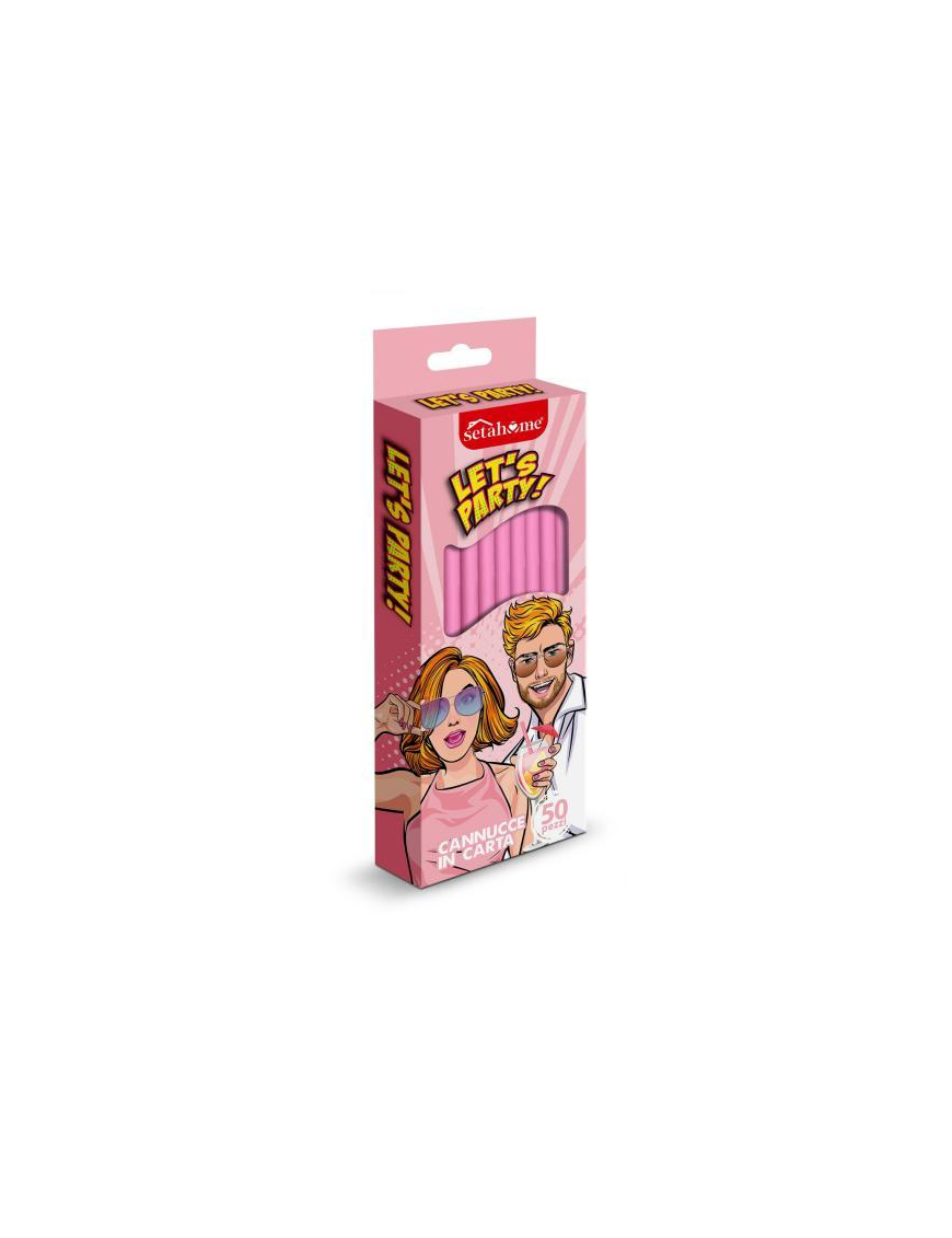 CANNUCCE CARTA ROSA 50pezzi