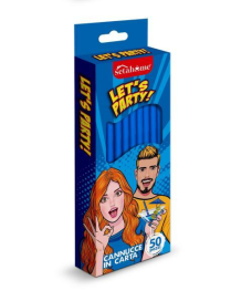 CANNUCCE CARTA BLU 50pezzi