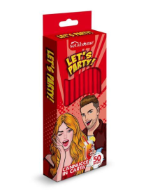 CANNUCCE CARTA ROSSE 50pezzi