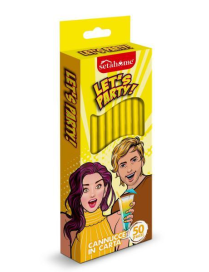 YELLOW PAPER STRAWS 50 pieces