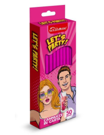 CANNUCCE CARTA FUCSIA 50pezzi