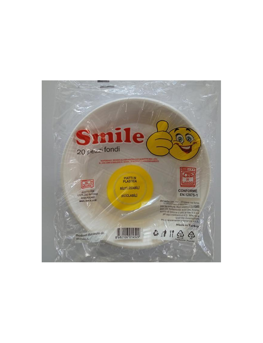 SMILE SOUTH PLATE REUSABLE PACK OF 20 PIECES