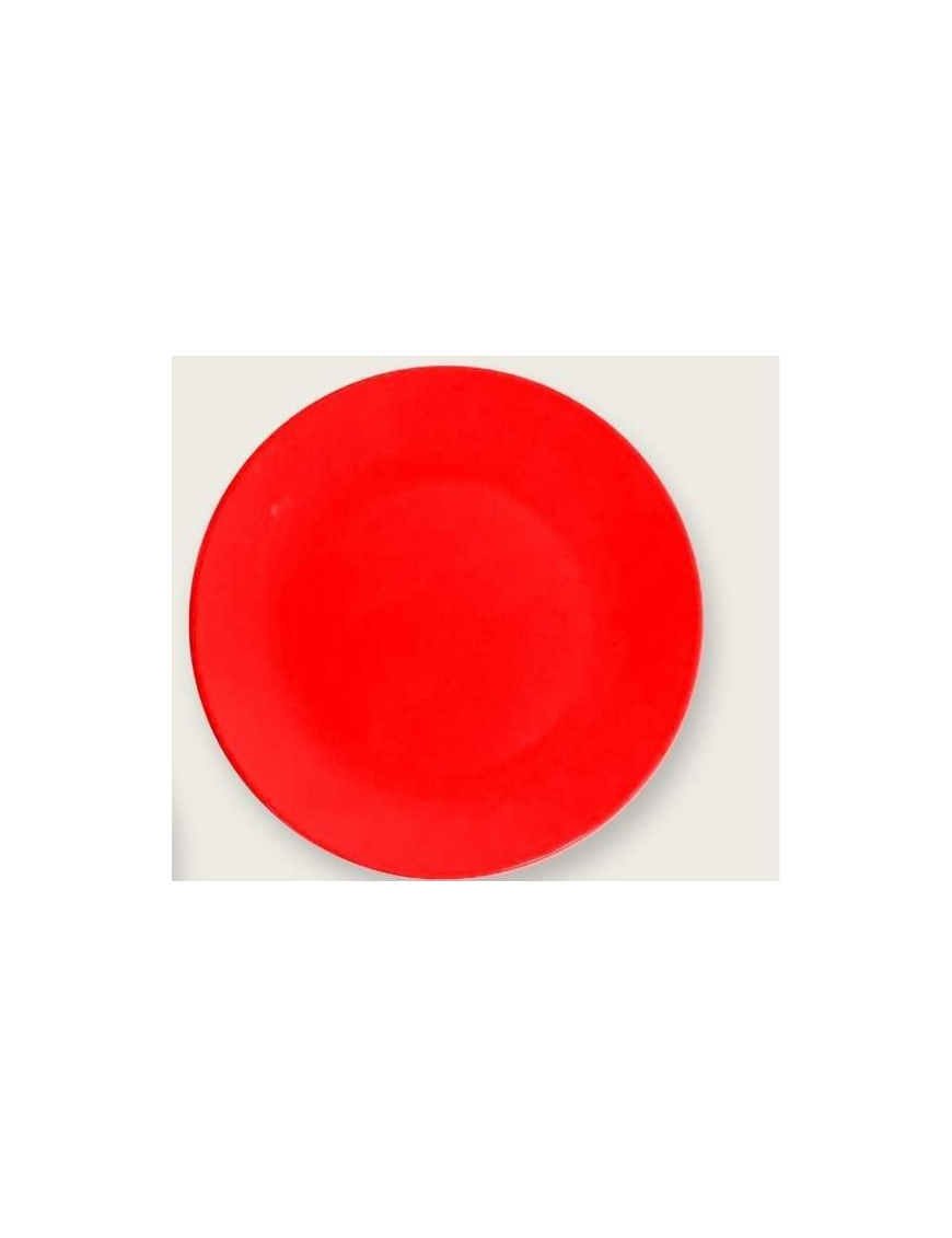 SOLID COLOR RED FRUIT PLATE 20 CENTIMETERS