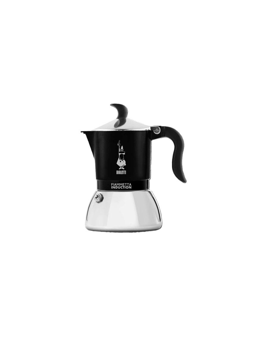 CAFFETTIERA FIAMMETTA NERA 4tazze INDUZIONE