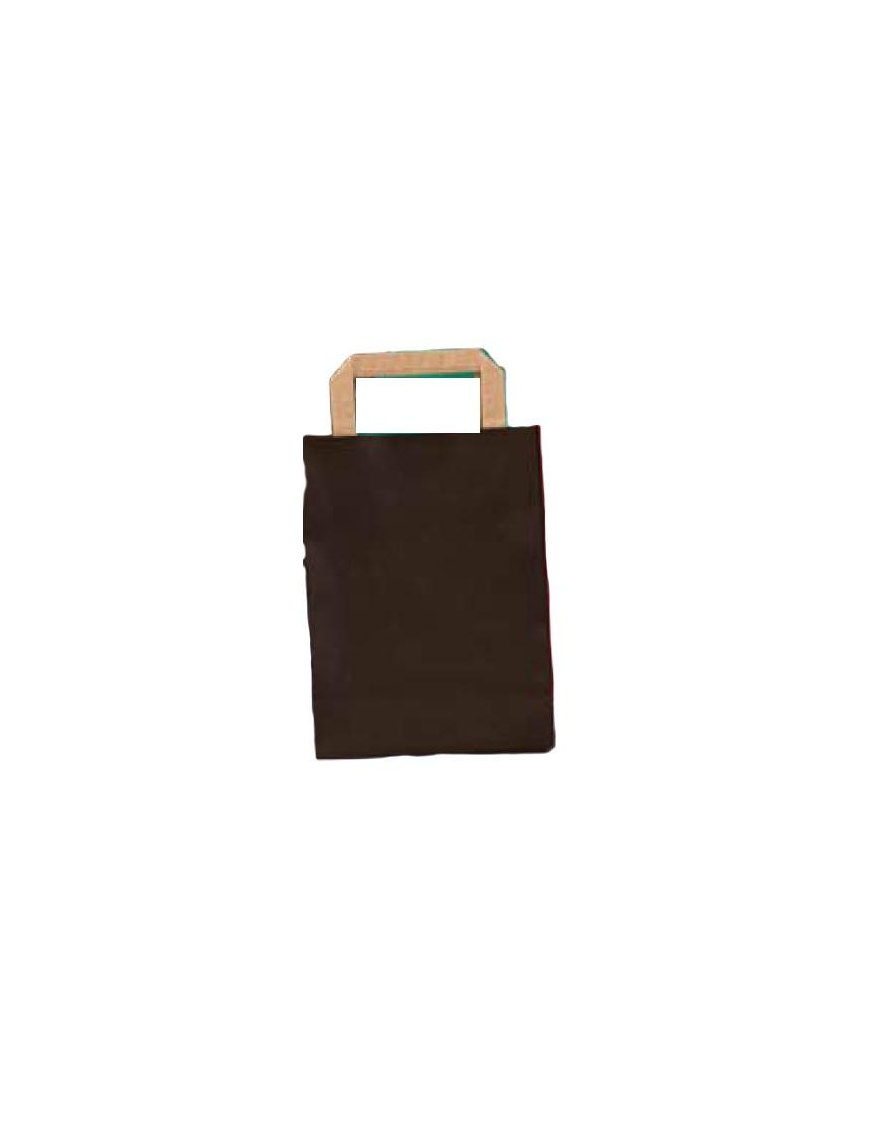 SHOPPER  COLOR MARRONE 32+17x45 90gr