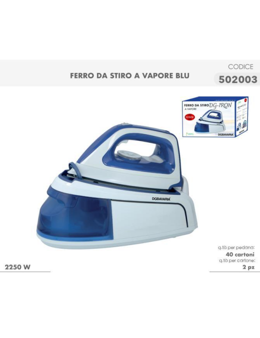 IRON WITH 2250W BLUE BOILER
