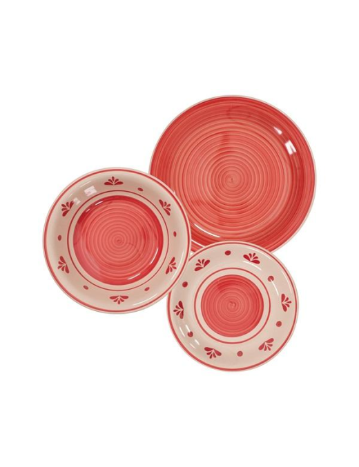 SERVIZIO TAVOLA 18 PEZZI RED MELODY