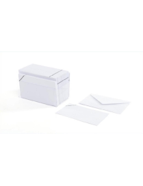 ENVELOPE+CARD 100 PIECES WHITE MOURNING