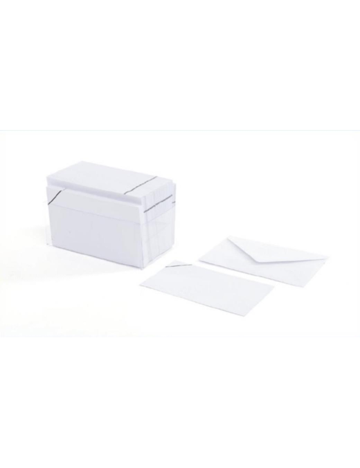 ENVELOPE+CARD 100 PIECES WHITE MOURNING